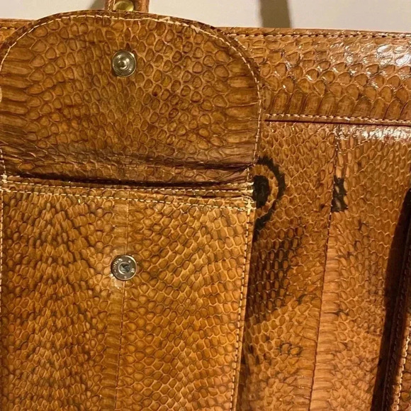 Handmade unisex  snakeskin leather briefcase - Picture 7 of 11